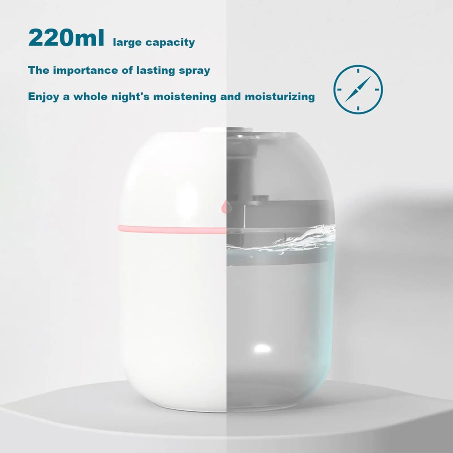 Aroma Diffuser & Humidifier - 220ml Electric Essential Oil Diffuser for Home & Desk